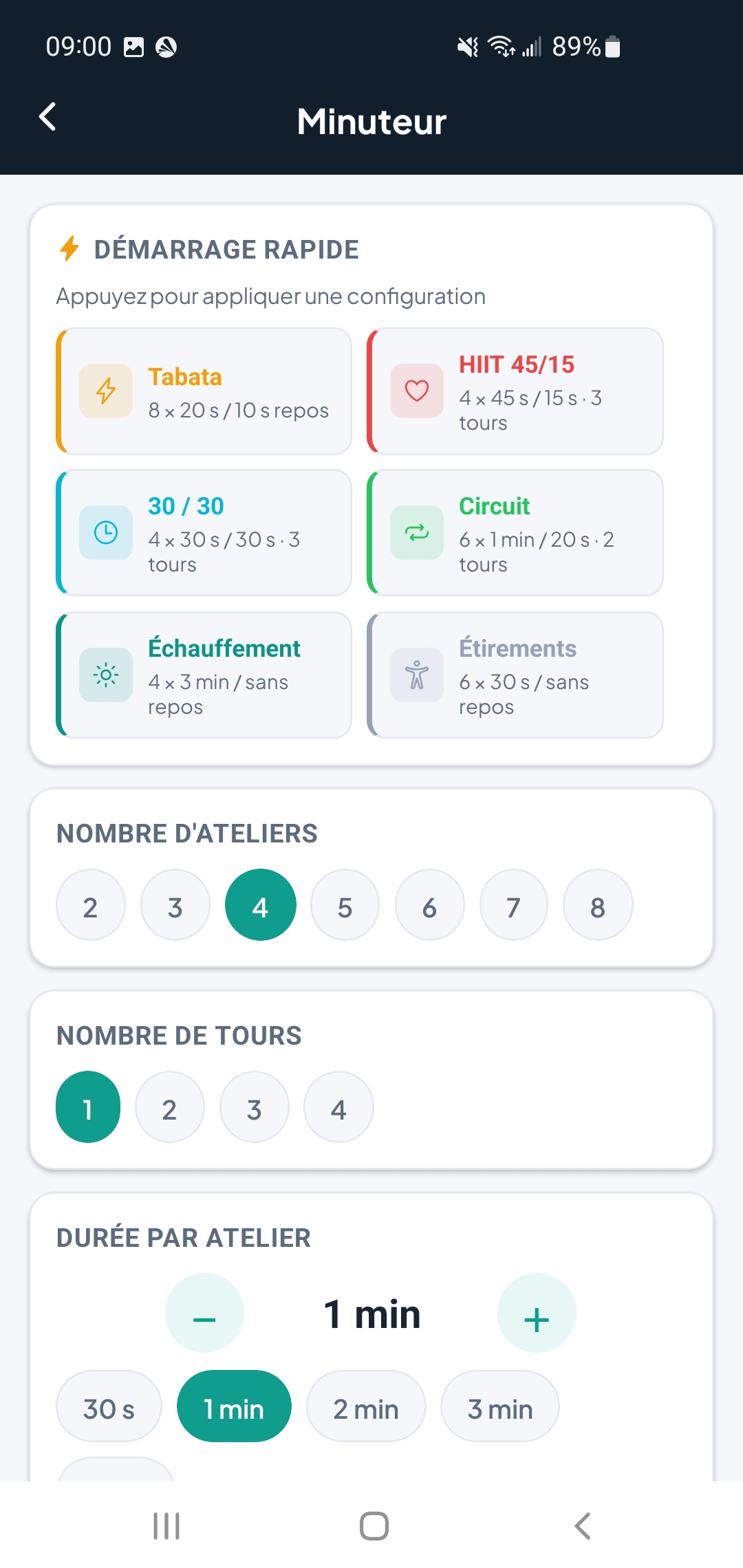 Outil Minuteur — App EPS Multi-Tools